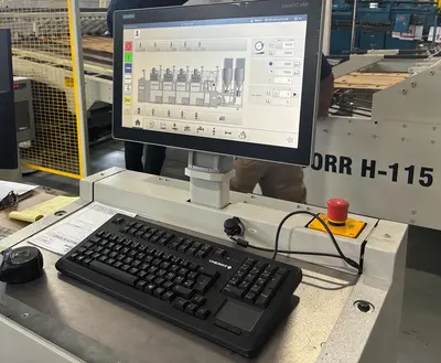 66" x 113" Hycorr 4 color High Graphics Rotary Die Cutter