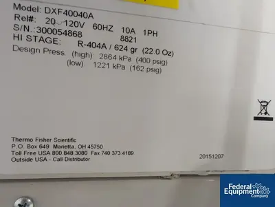 USED Thermo Scientific Thermo Fisher ULT Freezer, Model DXF40040A