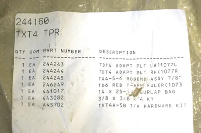 NEW DODGE TXT4 TPR PARTS KIT 244160