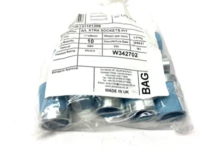 NEW DURAPIPE AIR-LINE XTRA REINFORCED SOCKET FITTING 1/2" X 20MM