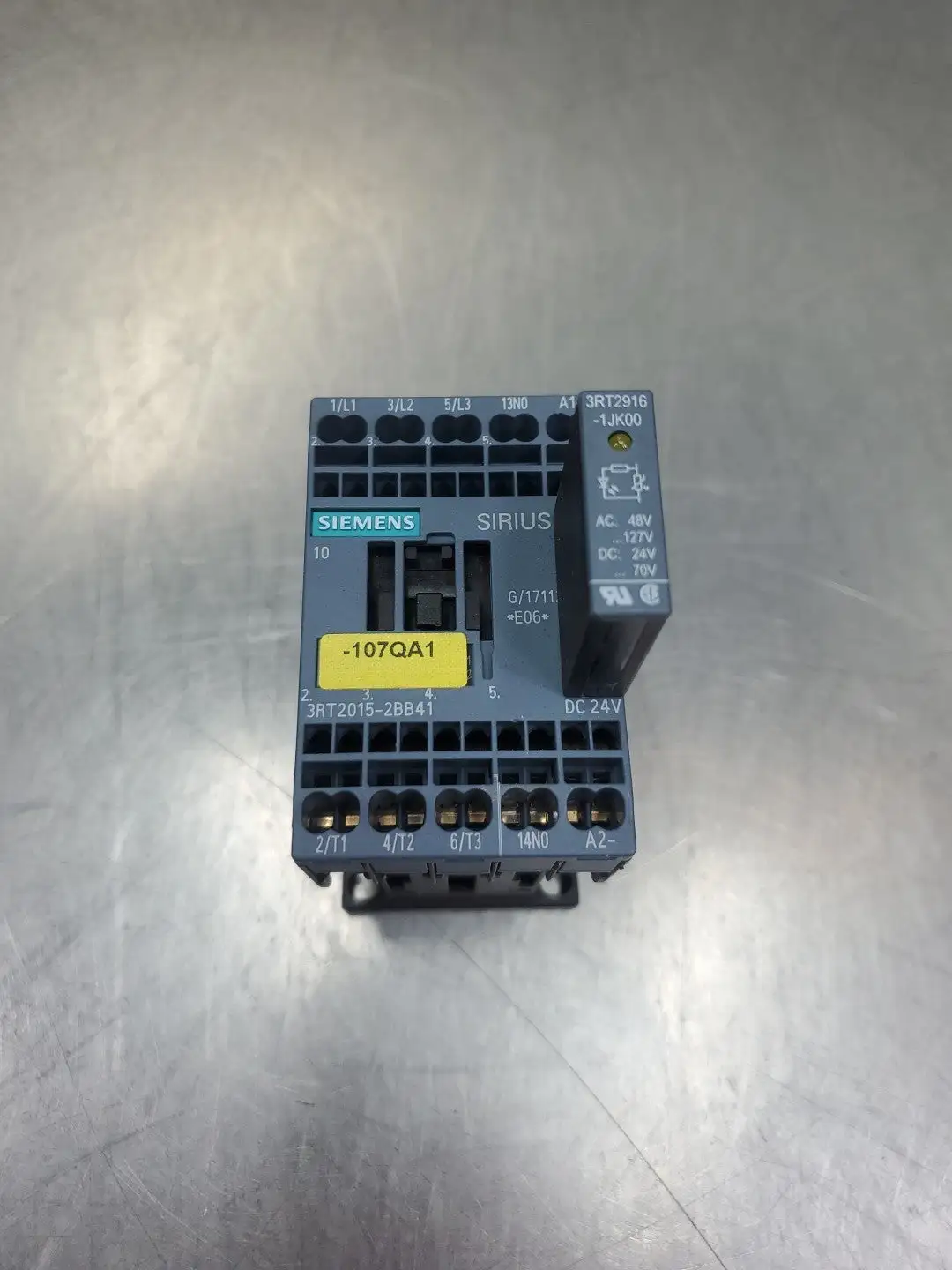 Siemens 3RT20152BB41 SIRIUS Contactor w/3RT29161JK00 Module. 4E48