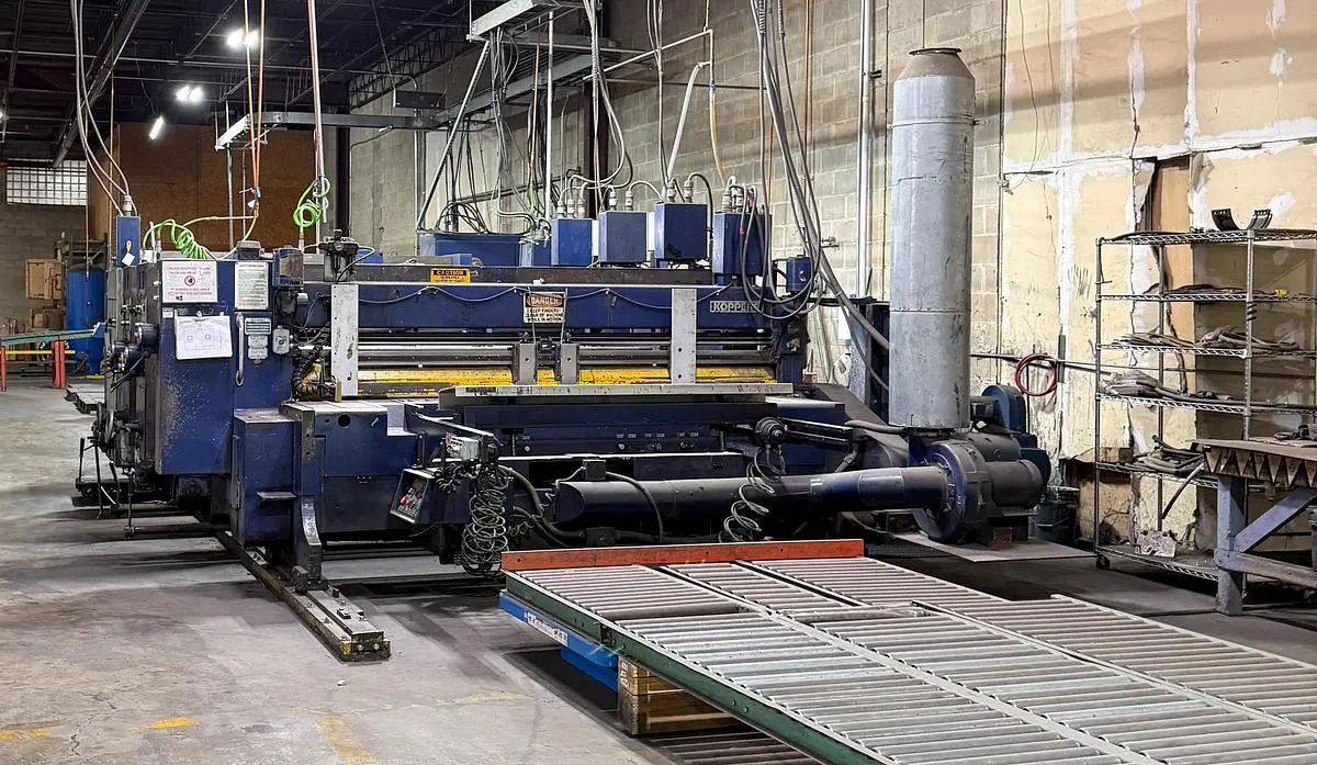 50" x 110" Koppers 2 color Flexo Folder Gluer