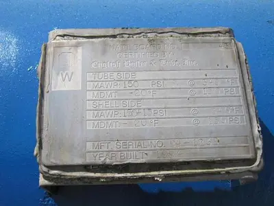 1360 Sq-Ft. T-316-L Shell & Tube Heat Exchanger