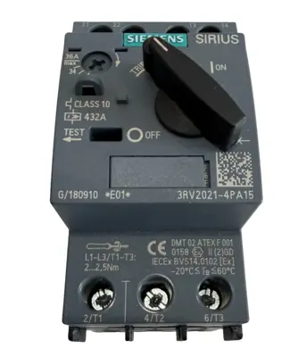 NEW SIEMENS 3RV2021-4PA15 CIRCUIT BREAKER 3RV20214PA15