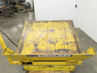 Airfloat Pneumatic Tilt Table Tote Tipper 8000lbs 28° Degree 55x44" Top 14" Lip