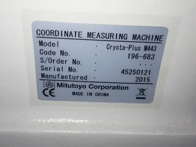 USED 2015 MITUTOYO CRYSTAPLUS M443