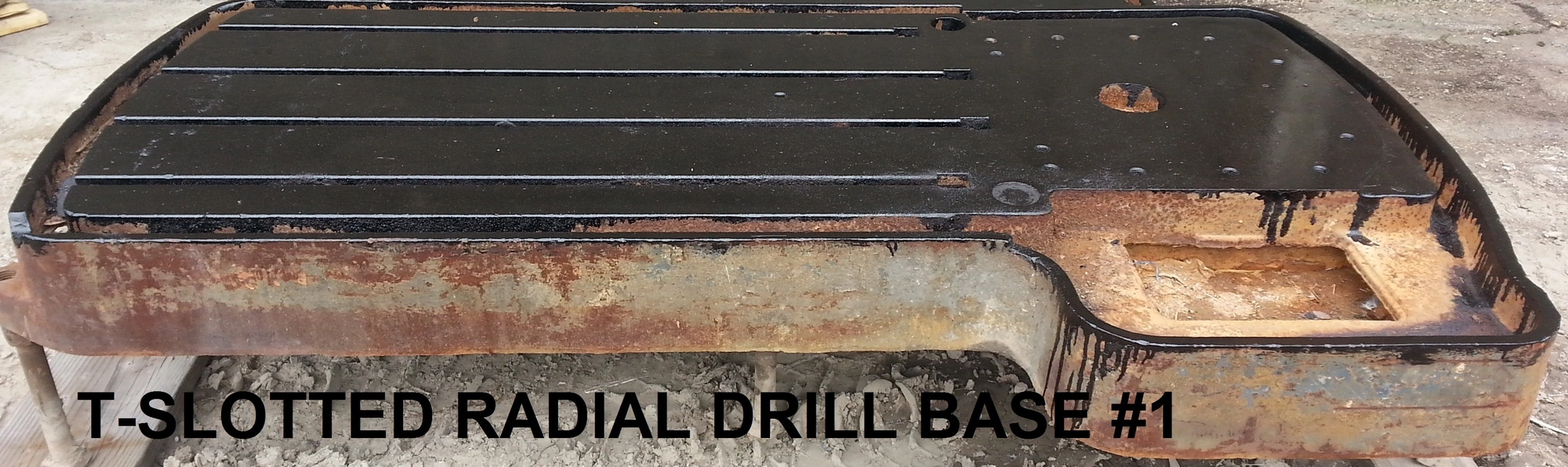 USED RADIAL DRILL T-SLOTTED BASES