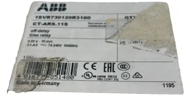 NEW ABB CT-ARS.11S TIME RELAY CTARS11S