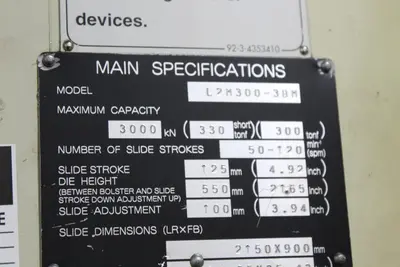 1999 KOMATSU L2M300-3BM Stamping Press | Levy Recovery Group (18)