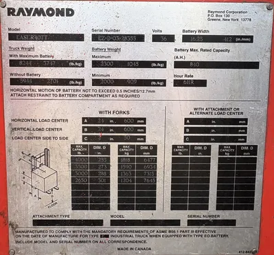 USED RAYMOND EASI R40TT