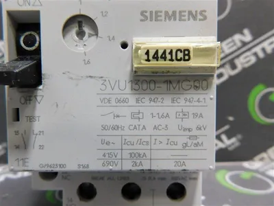 Lot of 5 Siemens 3VU1300-1MG00 Circuit Breakers Used