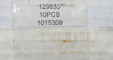 NEW BOX OF 10 MAXCESS 1015309 SLITTER KNIVES 200MM 129883/M187668