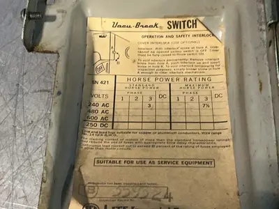 Used VACUBREAK SN 421 Disconnects Ohio US | HGR 24 #1288708