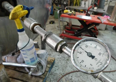 USED GROEN SCRAPE AGITATED JACKET KETTLE 300 GALLON KETTLE