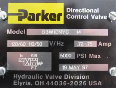 NEW PARKER D3W1ENYC-14 SOLENOID VALVE D3W1ENYC14