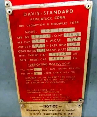 1994 DAVIS STANDARD DS-15 EXTRUDER PLASTIC 1 - 1.99" | Perry Equipment (4)