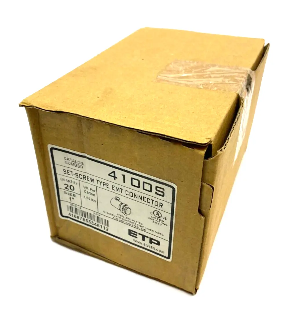 New | in-Stock ETP Set-Screw Type EMT Connector 1" Zinc Plated Electrical Fittings Michigan US | Maverick Industrial Sales #1468097