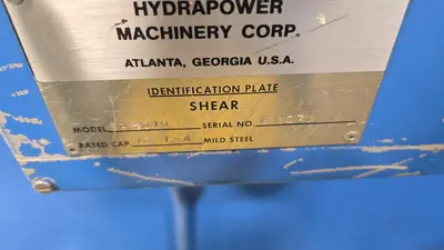HYDRAPOWER SH-2010 Power Squaring Shears (Inch) | Used Fab Machines (2)