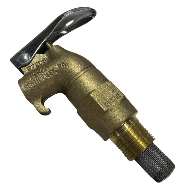 Wesco Heavy Duty Brass Rigid Shank Faucet with PTFE Gasket, 0.75" NPT