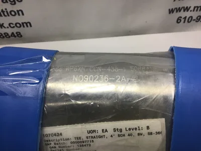 1070424 Tee Straight 4″ SCH 40 BW SB-366 Seamless Pipe Fitting