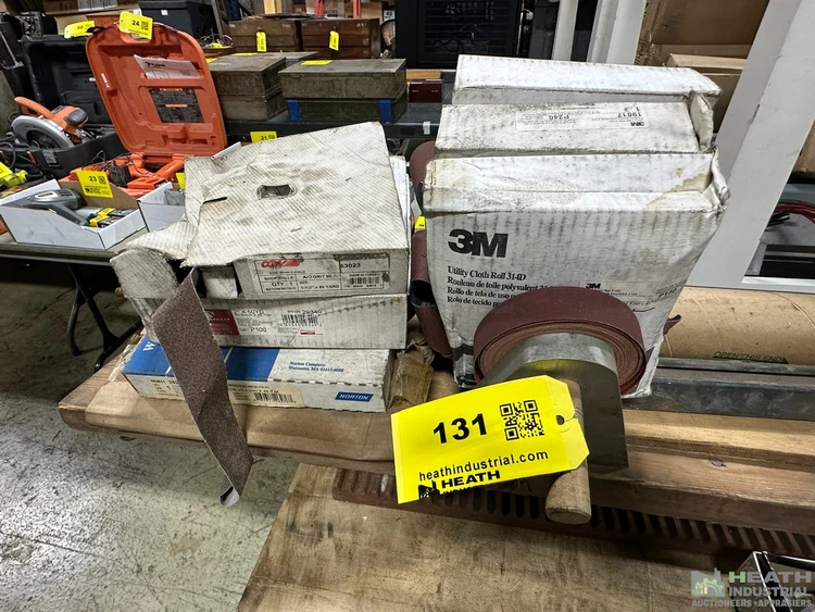 Used _UNKNOWN_ LARGE QUANTITY OF ASSORTED SANDING CLOTH ROLLS Misc Abrasive Materials Illinois US | Heath Industrial Auction Services #1549825