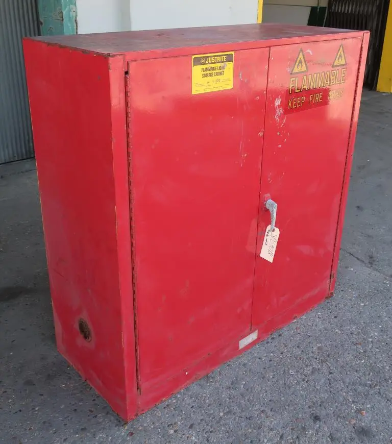 SPC9018  Miscellaneous Equipment tool and parts cabinet, 3 shelf, Justrite, 43"w x 18"d x 44.25"h