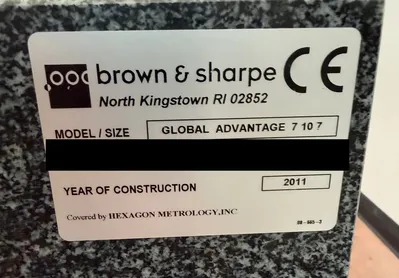 2011 BROWN & SHARPE GLOBAL ADVANTAGE 7.10.7 Coordinate Measuring Machines | Machnet (2)