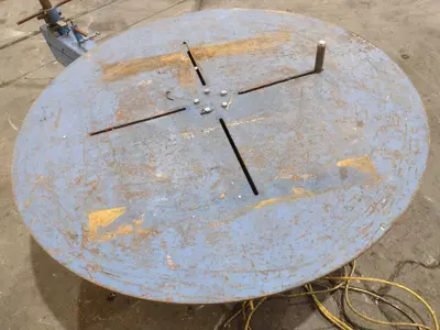5,500 LBS X 48" AWC ACCRA WIRE CONTROLS MODEL #F-200AF HORIZONTAL PALLET TYPE POWERED DE-COILER REEL: STOCK #19270