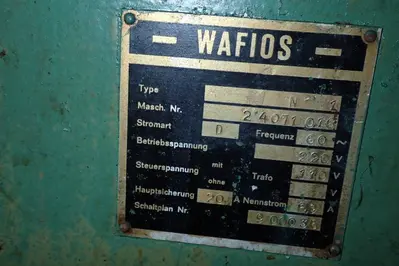 USED WAFIOS N1 NAIL HEADER