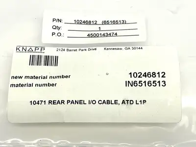10246812 | Knapp  Rear Panel I/O Cable 10471 for ATD-L1P - New Other