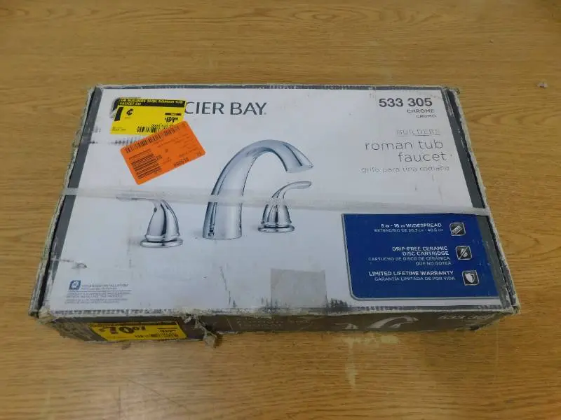 GLACIER BAY Builders 461-5001 Roman Tub Faucet with 2-Handle Deck-Mount in Chrom