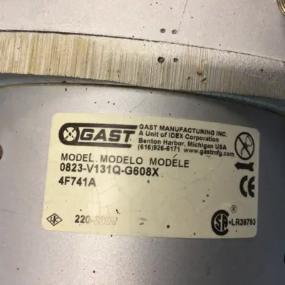 Used Gast 0823-V131Q-G608NEX Valves/Fittings California US | Davliegogo LLC #1726076