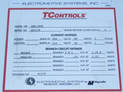 USED TCONTROLS 000-5000