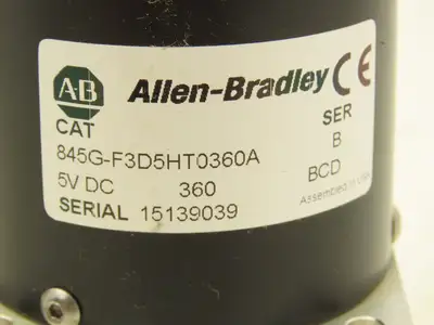 Allen Bradley 845G-F3D5HT0360A Absolute Rotary Encoder 3/8" Shaft 360PPR 	Ser B
