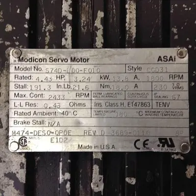 USED MODICON S74D-E00-F010