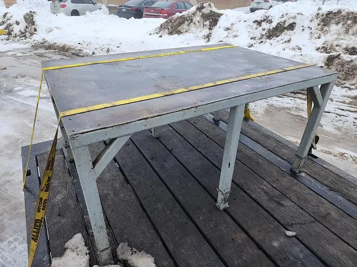 72" x 48" Fabricated Steel Welding Table 1/4'' Thick Top 36" Working Height