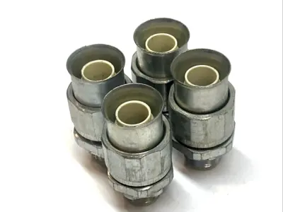 USED APPLETON ELECTRIC LIQUIDTIGHT CONNECTOR 1/2" TYPE A LFNC INSULATED LOT OF 4