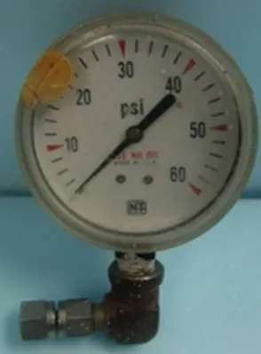 QTY. 1. N T PRESSURE GAUGE READING 0-60 PSI....