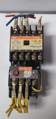HITACHI H11 25H92 AC Magnetic Contactor AC600V W/Thermal Overload Relay TR12B-1E