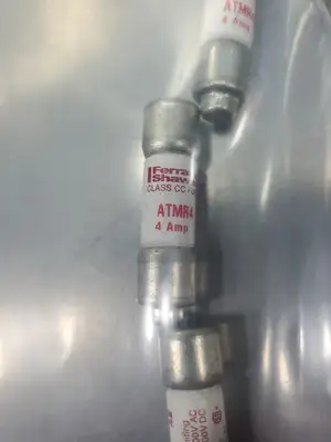 USED Ferraz Shawmut ATMR4 Class CC Fuse, 600VAC/DC, 4A, Lot of 3
