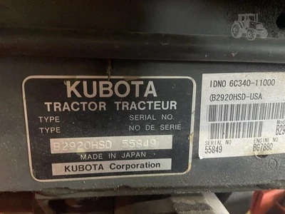 Used 2010 KUBOTA B2920HSD Sub-Compact & Compact Tractors Maine US | Beauregard Equipment #1511293