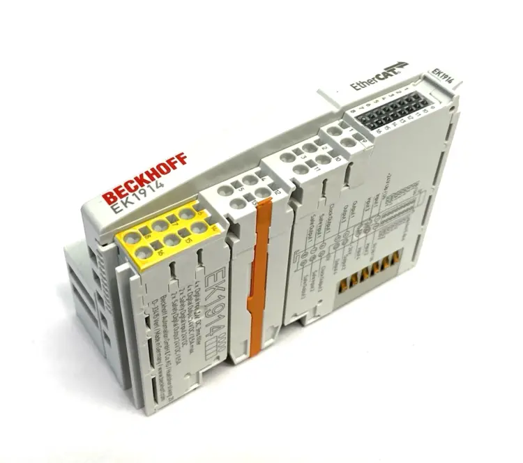 Used BECKHOFF ETHERCAT COUPLER WITH INTEGRATED DIGITAL STANDARD & SAFETY I/OS PLC Ethernet Equipment | Maverick Industrial Sales #1099851