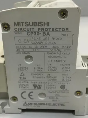 Used MITSUBISHI CP30-BA-2P-0.5A Circuit Breakers Michigan US | Ideal Machinery #578845