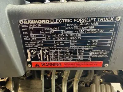 Used 2020 RAYMOND 4460C30 3-Wheel Sit down Electric Counterbalance Forklifts Illinois US | Somerset Equipment Sales #1546250