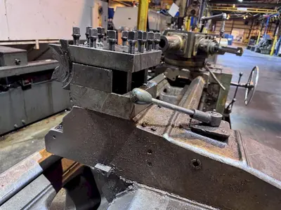 12.5" HOLLOW SPINDLE WARNER & SWASEY MODEL 4A (M-3580) SQUARE HEAD & 12' EXTENDED BED TURRET LATHE: YOBRO #24423