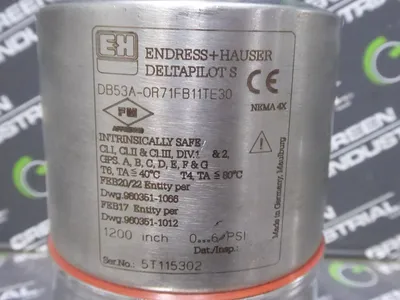 Endress+Hauser DB53A-OR71FB11TE30 Deltapilot S Pressure Transmitter Used