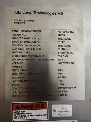 USED 2022 ALFA LAVAL BRPX-714HGV-34C