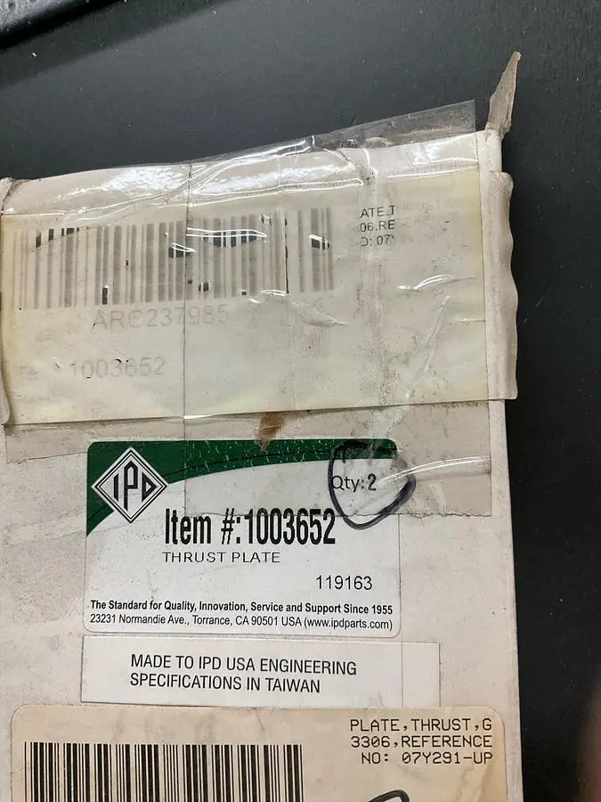 IPD Thrust Plates for Caterpillar PN: 1003652