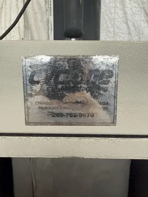 CYCLONE SAND BLAST CABINET W/ DUST COLLECTOR. STOCK # 0236325.
