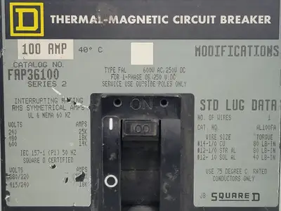 USED SQUARE D FAP36100